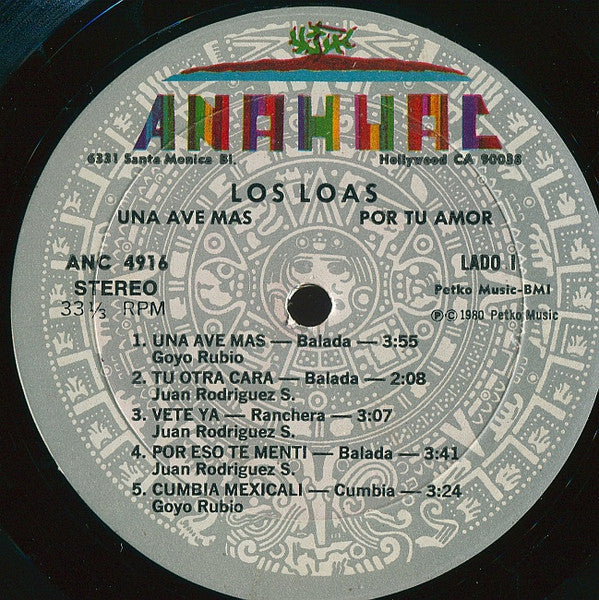 Los Loas De Mexicali* : Una Ave Mas Por Tu Amor (LP, Album)