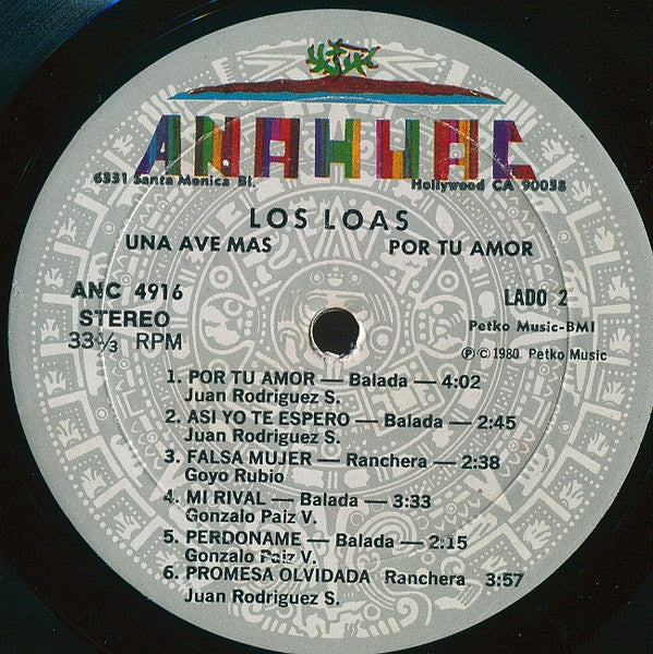 Los Loas De Mexicali* : Una Ave Mas Por Tu Amor (LP, Album)