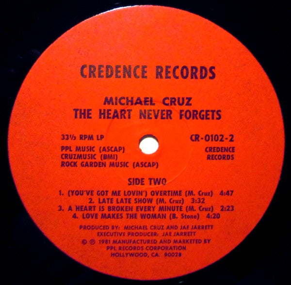Michael Cruz : The Heart Never Forgets (LP, Album)