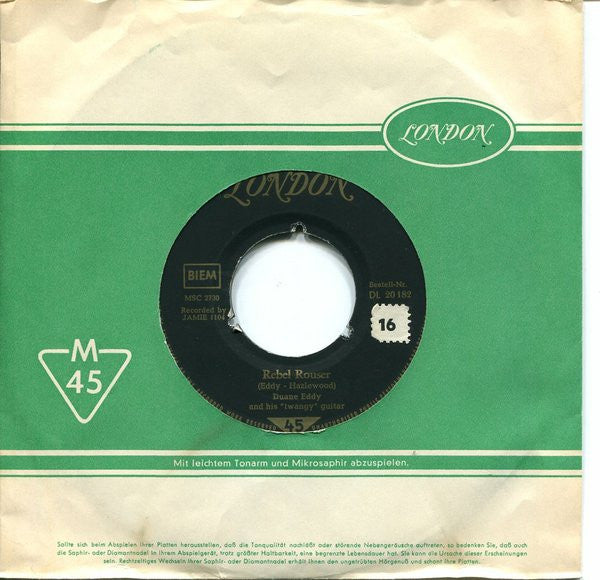 Duane Eddy : Rebel Rouser / Stalkin' (7", Single, Mono)