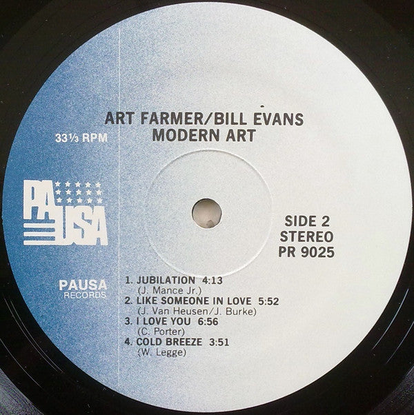 Art Farmer / Bill Evans : Modern Art (LP, Album, RE)