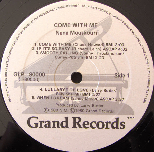 Nana Mouskouri : Come With Me (LP, Album)