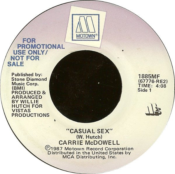 Carrie McDowell : Casual Sex (7", Promo)