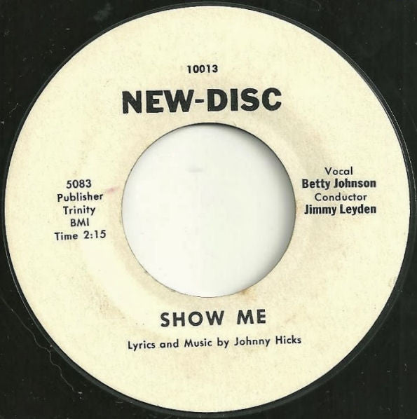 Betty Johnson With Jimmy Leyden : I Want Eddie Fisher For Christmas / Show Me (7", Single)