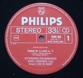Camille Saint-Saëns - Daniel Chorzempa, Rotterdams Philharmonisch Orkest, Edo de Waart : Sinfonie Nr. 3 Op. 78 "Orgelsinfonie" / "Wedding Cake" Op. 76 Für Klavier Und Streicher (LP, Album)