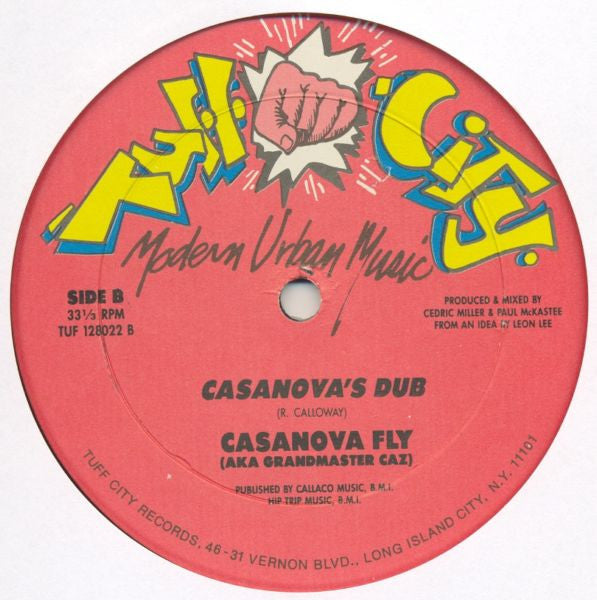 Casanova Fly (AKA Grandmaster Caz)* : Casanova's Rap (12", Red)