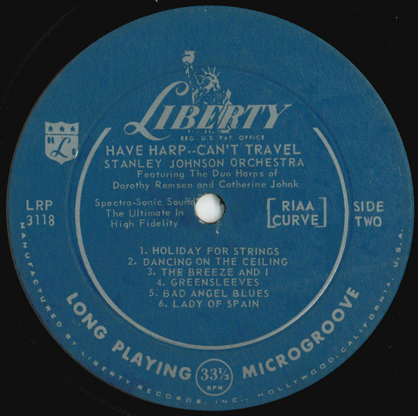 The Stanley-Johnson Orchestra : Have Harp Can't Travel (LP, Album, Mono)