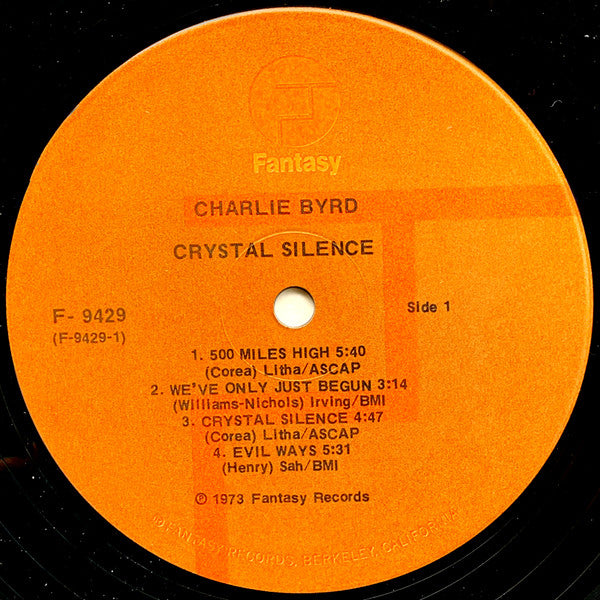 Charlie Byrd : Crystal Silence (LP, Album)