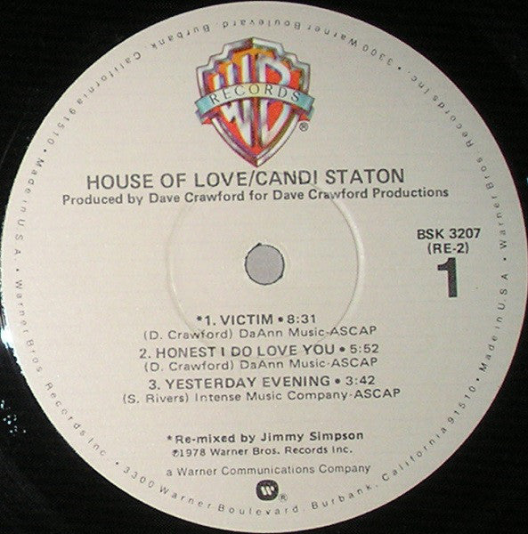 Candi Staton : House Of Love (LP, Album, Win)