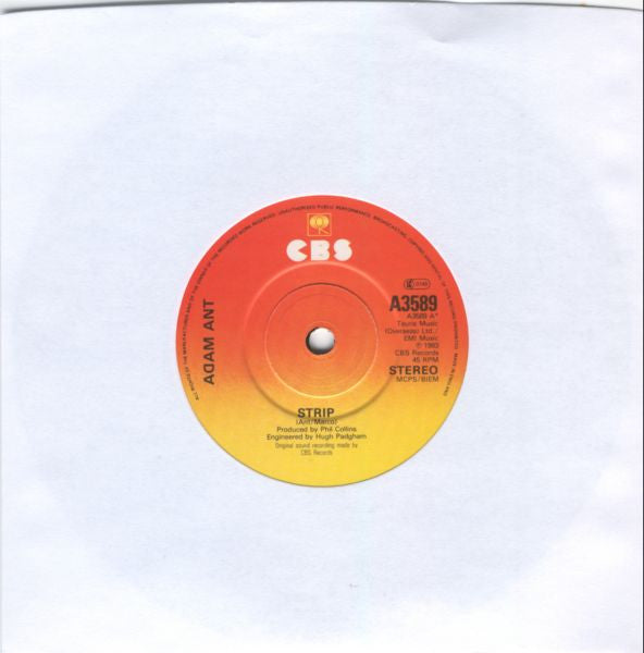 Adam Ant : Strip (7", Single, Pos)