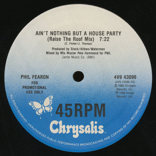 Phil Fearon : Ain't Nothing But A House Party (12", Promo)