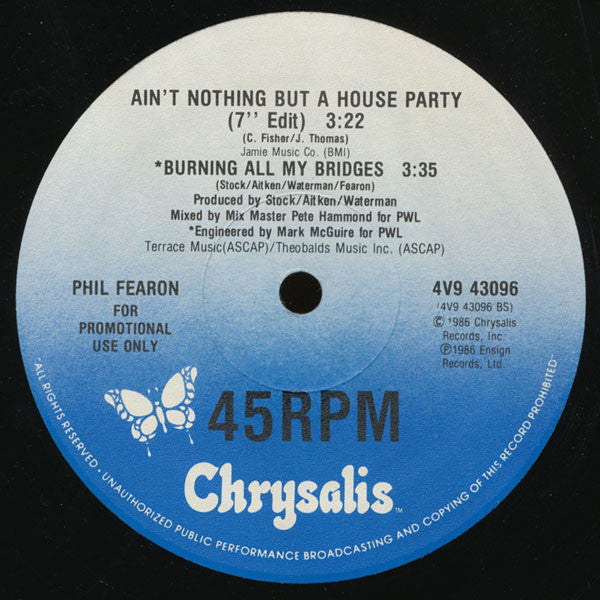 Phil Fearon : Ain't Nothing But A House Party (12", Promo)