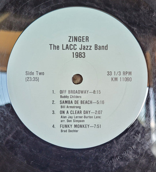 The 1983 Los Angeles City College Jazz Band*, Dr. Woody James* : Zinger (LP, Album)