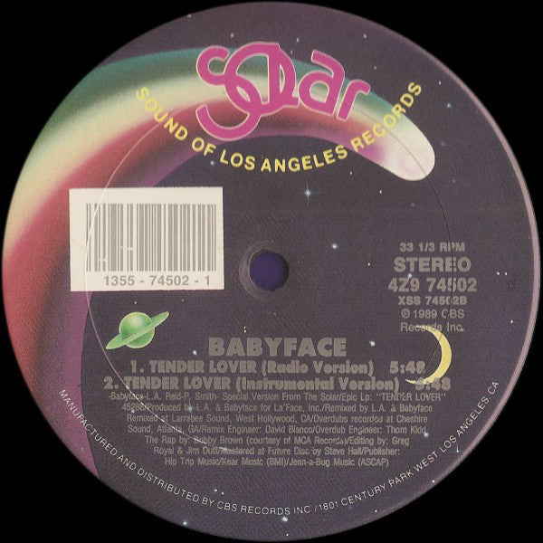 Babyface : Tender Lover (12")