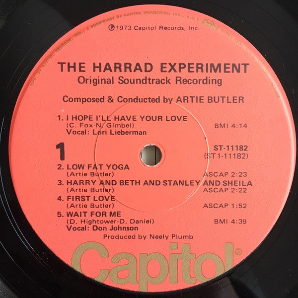 Artie Butler : The Harrad Experiment (Original Soundtrack Recording) (LP, Album)