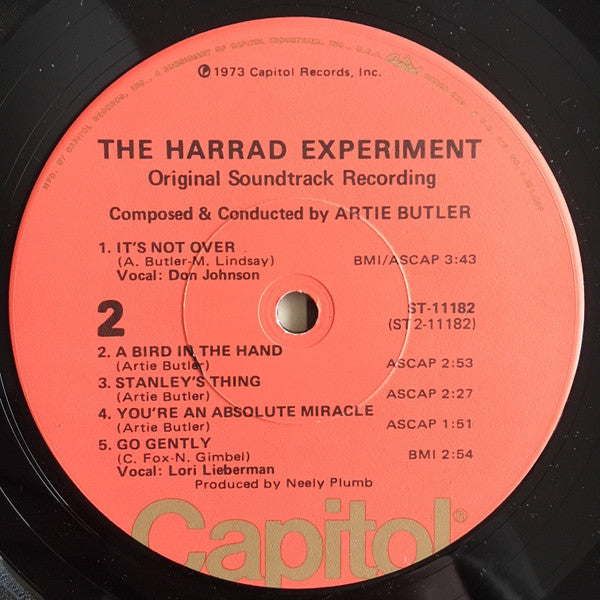Artie Butler : The Harrad Experiment (Original Soundtrack Recording) (LP, Album)