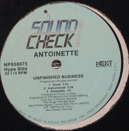 Antoinette & Hurby's Machine : Unfinished Business / Hit 'Em With This (12")