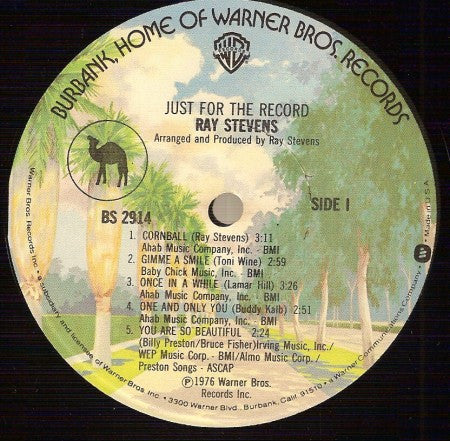 Ray Stevens : Just For The Record (LP, Album, Jac)