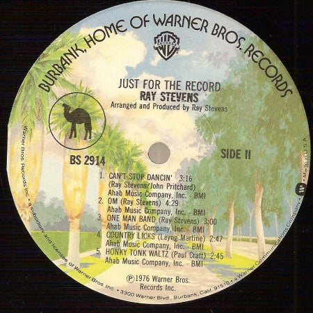 Ray Stevens : Just For The Record (LP, Album, Jac)