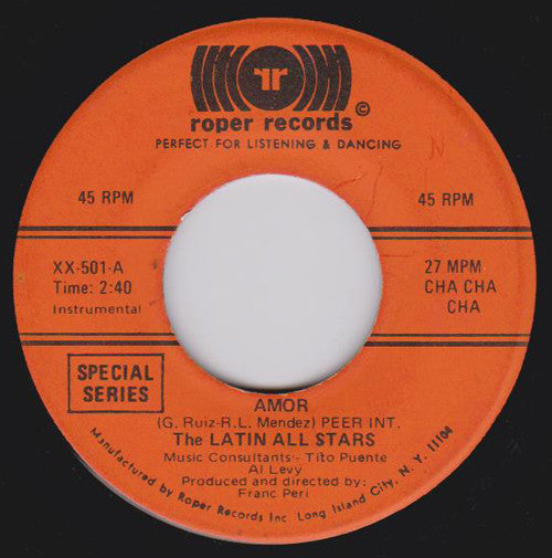 The Latin All Stars : Amor / La Pura (7", Single)