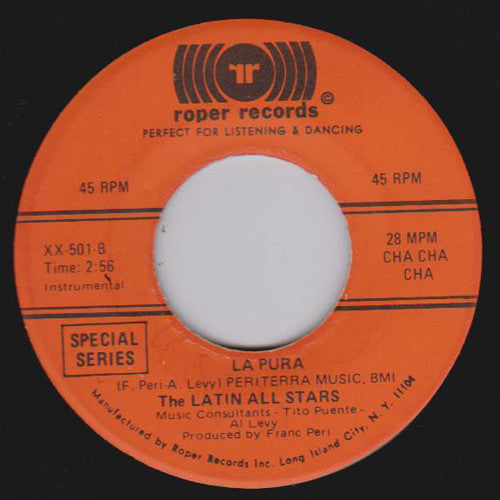 The Latin All Stars : Amor / La Pura (7", Single)