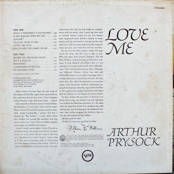 Arthur Prysock : Love Me (LP, Album)