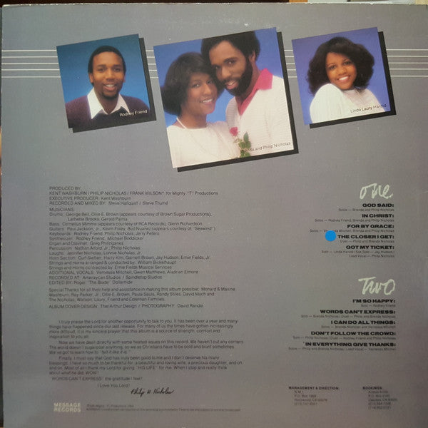 Nicholas (16) : Words Can't Express (LP, Album)