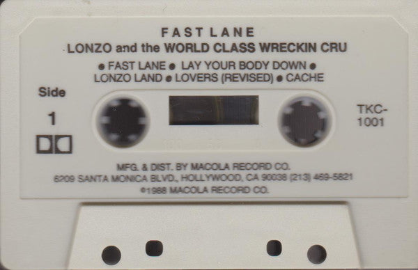 Lonzo & World Class Wreckin Kru* : Turn Off The Lights In The Fast Lane (Cass, Album, Bla)