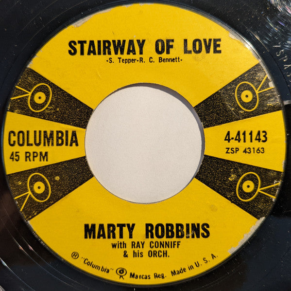 Marty Robbins With Ray Conniff & His Orch.* : Stairway Of Love / Just Married (7", Single)