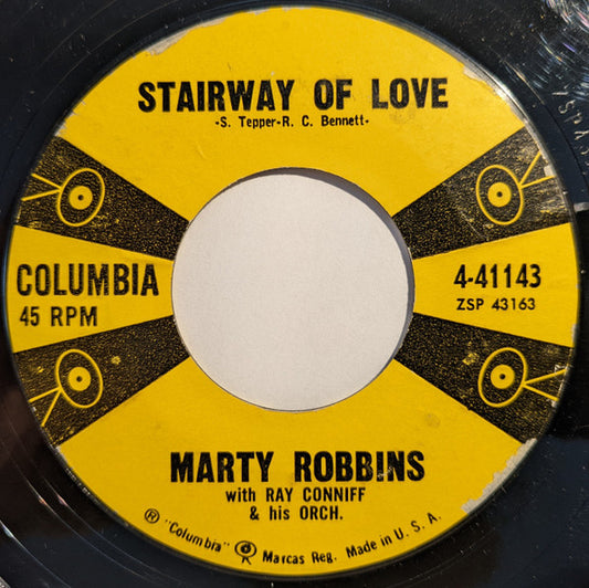 Marty Robbins With Ray Conniff & His Orch.* : Stairway Of Love / Just Married (7", Single)