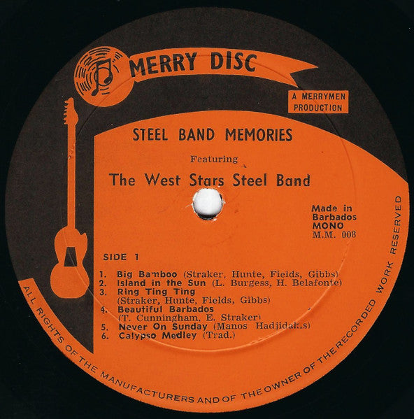 The West Stars Steel Band : Steel Band Memories (LP, Album)