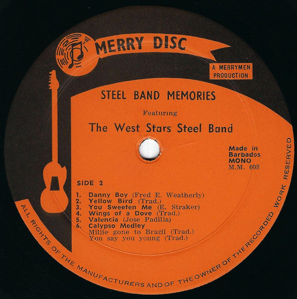 The West Stars Steel Band : Steel Band Memories (LP, Album)