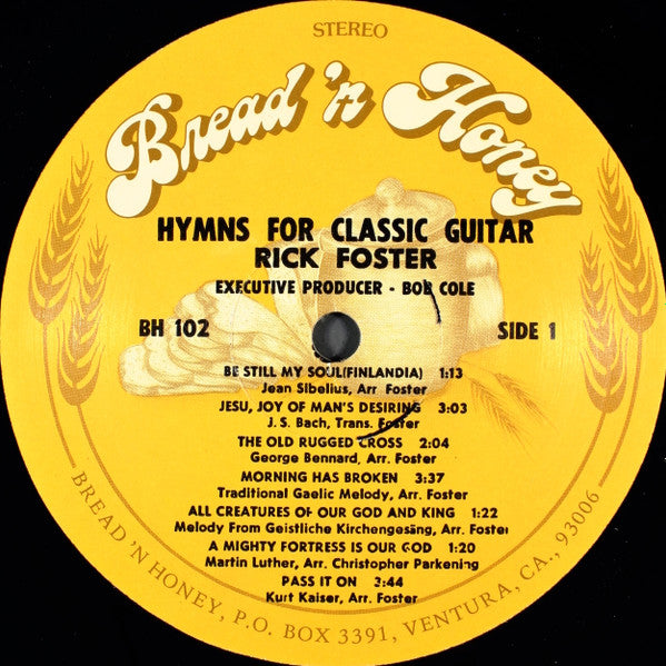 Rick Foster : Hymns For Classical Guitar (LP, Album)