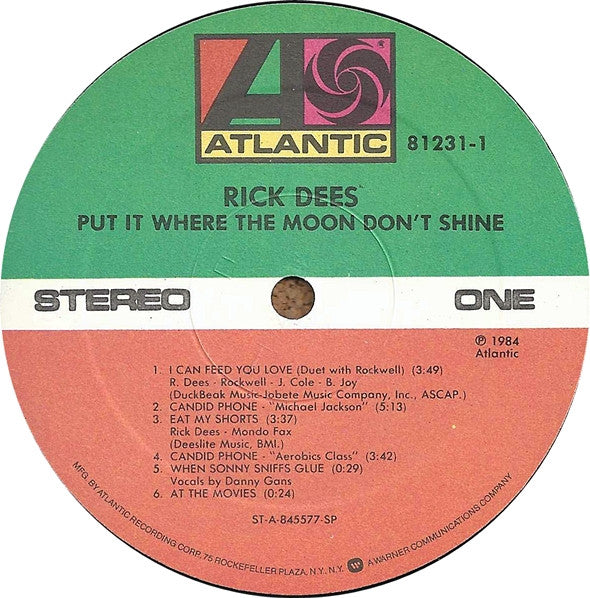 Rick Dees : Put It Where The Moon Don't Shine (LP, Album)