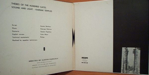 Gaston Bonheur, Georges Delerue : Karnak Temples (Thebes Of The Hundred Gates - Sound And Light) (2xLP, Eng)
