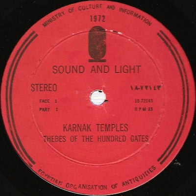 Gaston Bonheur, Georges Delerue : Karnak Temples (Thebes Of The Hundred Gates - Sound And Light) (2xLP, Eng)