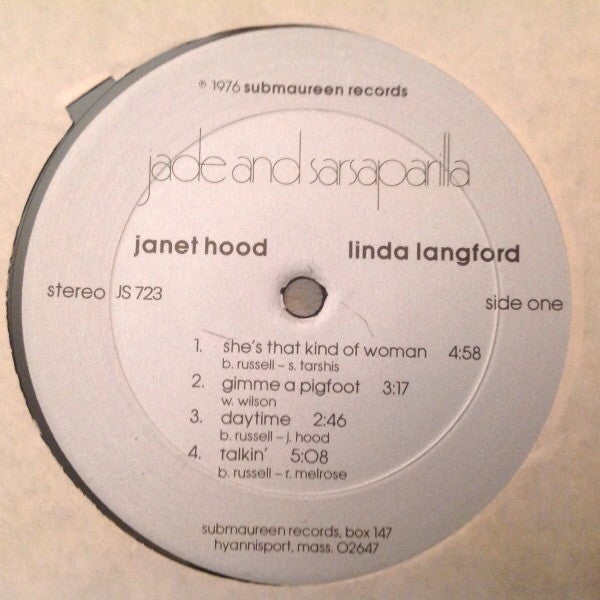 Janet Hood, Linda Langford : Jade And Sarsaparilla (LP, Album)