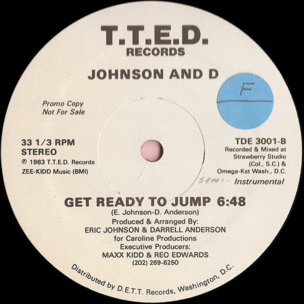 Johnson And D : Get Ready To Jump (12", Promo)