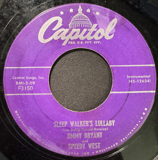 Jimmy Bryant And Speedy West : Sleep Walker's Lullaby / Cotton Pickin' (7")