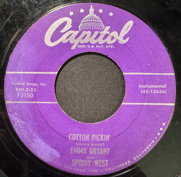 Jimmy Bryant And Speedy West : Sleep Walker's Lullaby / Cotton Pickin' (7")