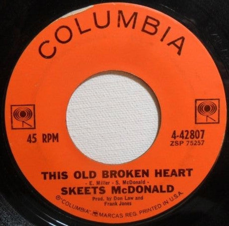 Skeets McDonald : This Old Broken Heart / Call Me Mr. Brown (7", Single)