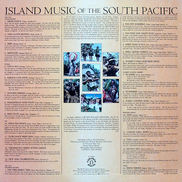 Unknown Artist : Island Music Of The South Pacific (LP)
