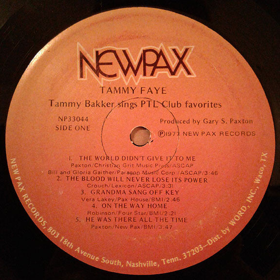 Tammy Faye* : Tammy Bakker Sings PTL Club Favorites (LP, Album)