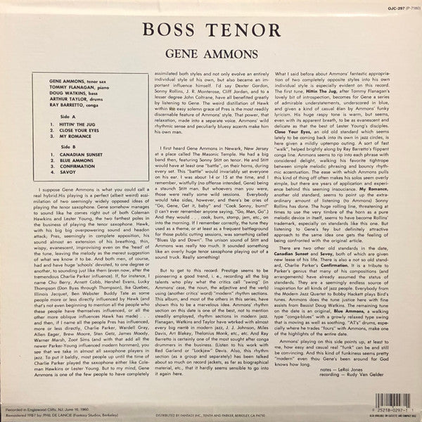 Gene Ammons : Boss Tenor (LP, Album, RE, RM)