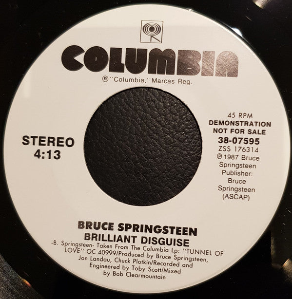 Bruce Springsteen : Brilliant Disguise (7", Single, Promo, Tra)