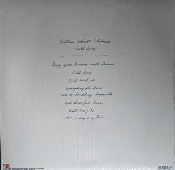 William Elliott Whitmore : Field Songs (LP, Album, RE)