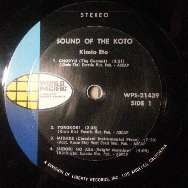 Kimio Eto : Sound Of The Koto (LP, Gat)