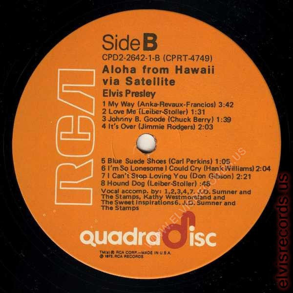 Elvis Presley : Aloha From Hawaii Via Satellite (2xLP, Album, Quad, Ora)