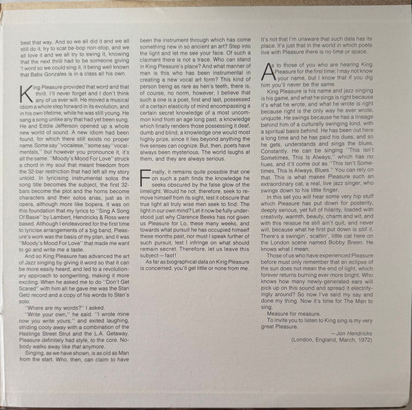 King Pleasure : The Source (2xLP, Comp, Mono, RM)