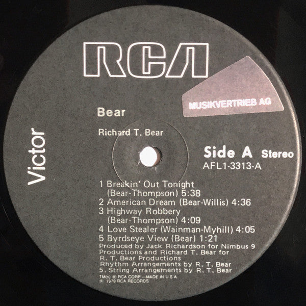 Richard T. Bear : Bear (LP, Album)
